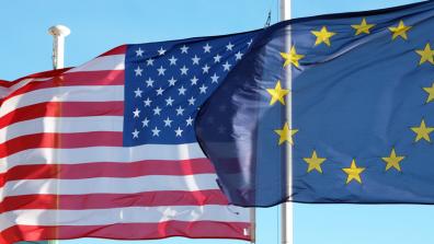 USA and EU flags